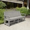 Highwood Usa 6ft Commercial Grade Garden Bench Outdoor Furniture for Patio, Yard and Garden CM-BENSQ62-HGR - alternate 3